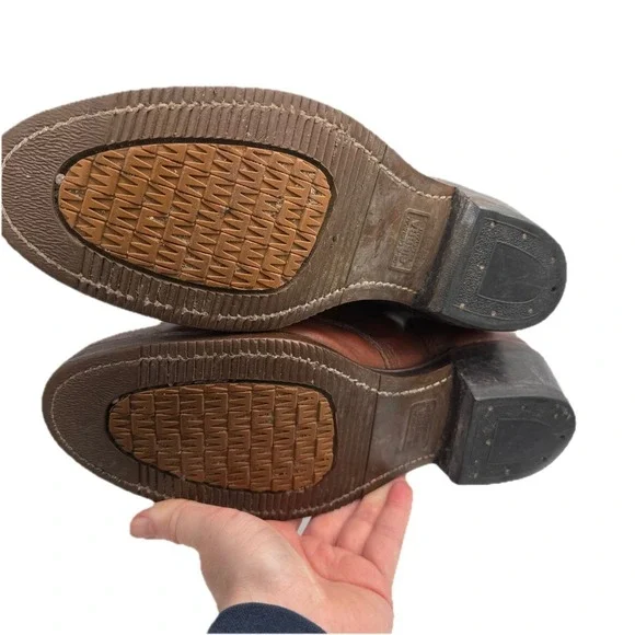 Vintage Wesco Lace-to-Toe Logger Boots Brown Bullhide Sierra Sole USA Made 8.5D - Picture 12 of 13